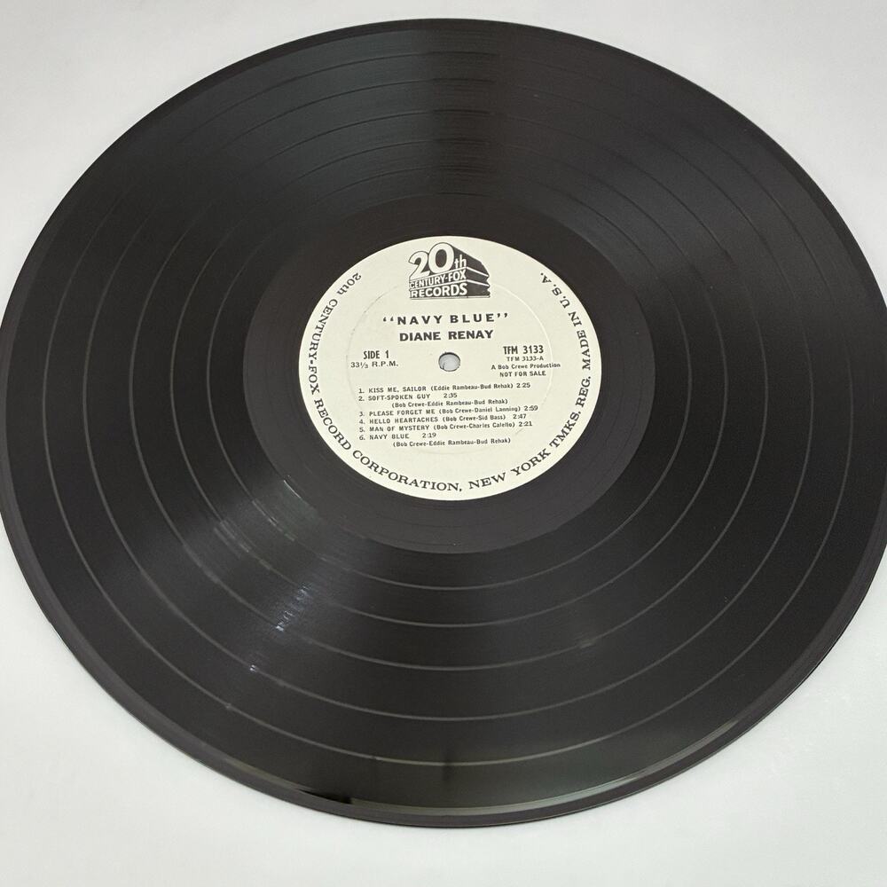 Diane Renay Navy Blue Vinyl LP 1964 20th Century Fox Records TFM 3133 Promo Mono - Picture 4 of 7
